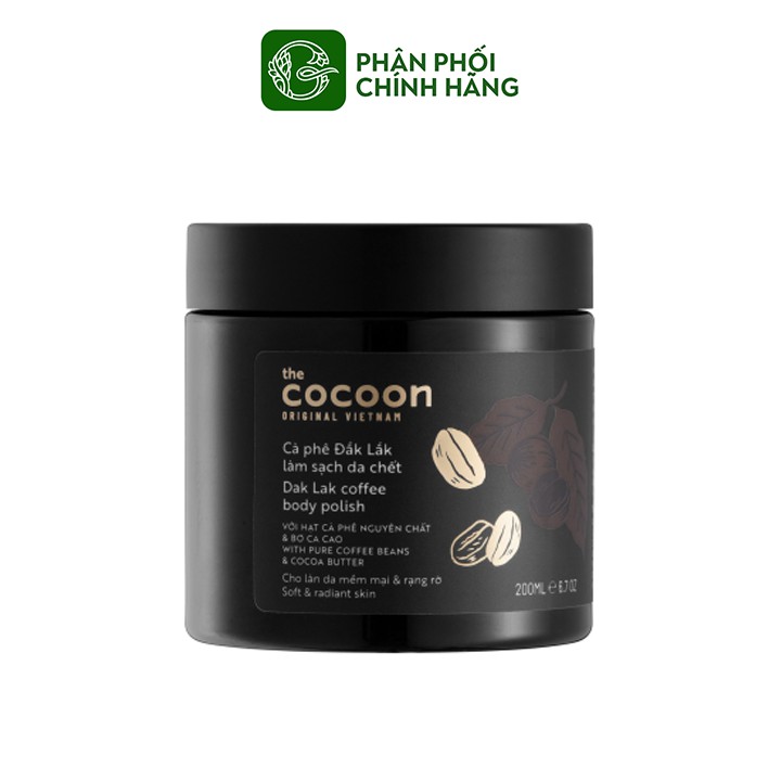 Cà phê Đắk Lắk làm sạch da chết cơ thể Cocoon 200ml