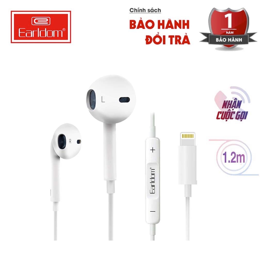 Tai Nghe Bluetooth Chân Lightning Earldom E21 Cho Các Dòng Máy Iphone 7/8/X/11