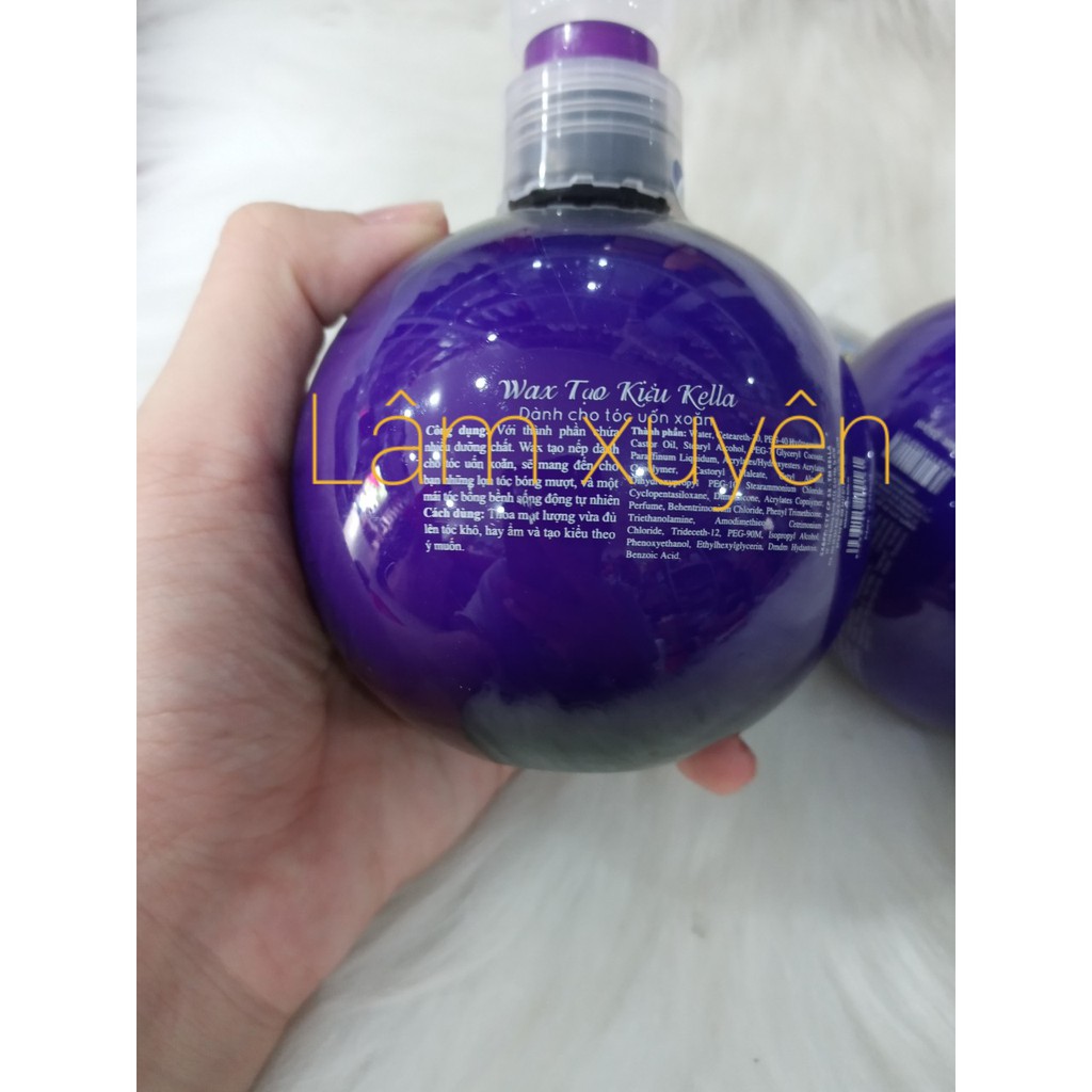 🍔FREESHIP🍔 Wax tạo lọn giữ nếp tạo kiểu tóc uốn xoăn Kella 200ml ( màu tím )💖giữ nếp tóc lâu,bồng bềnh và mềm mượt .🌻🌻🌻🌻