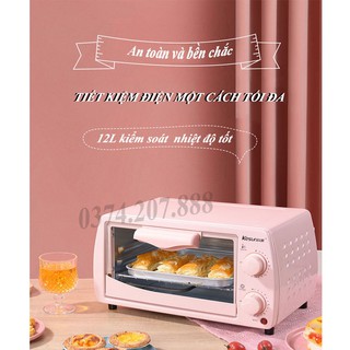 Lò Nướng Mini 1.2 Lít, Rã Đông, Nướng Bánh, Tiện Lợi Gia Đình Cô Bii