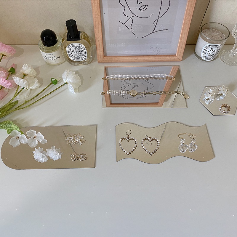 Gương acrylic không đều để bàn trang trí đạo cụ chụp ảnh ins dùng trang điểm