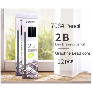 (5hộp Tặng 1 hộp) Bút Chì Gỗ 2B/3B/4B/5B/6B Deli