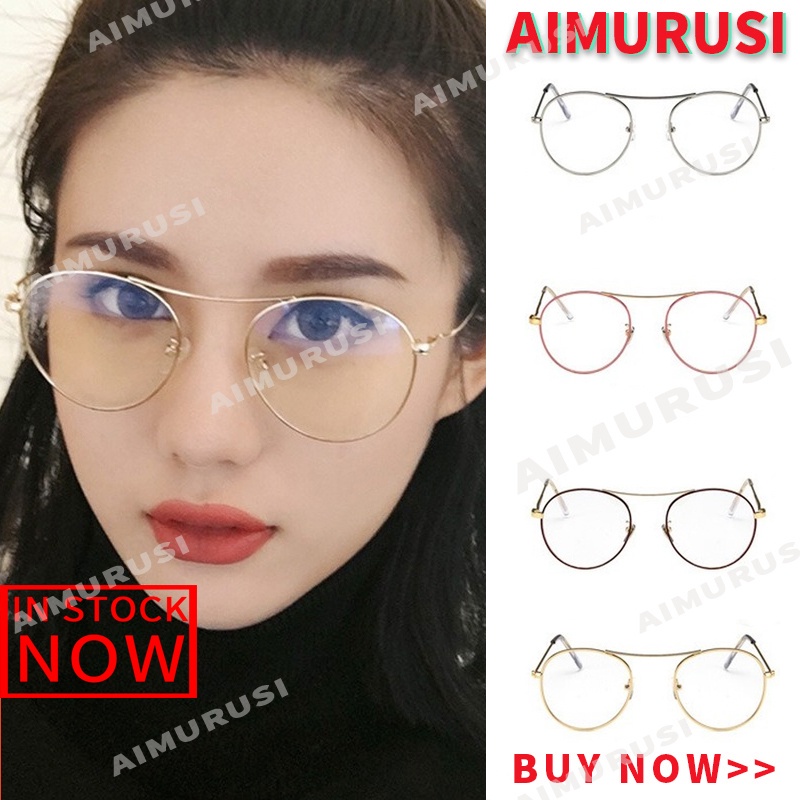Mắt Kính Gọng Kim Loại Thời Trang Hàn Quốc Cho Nữ