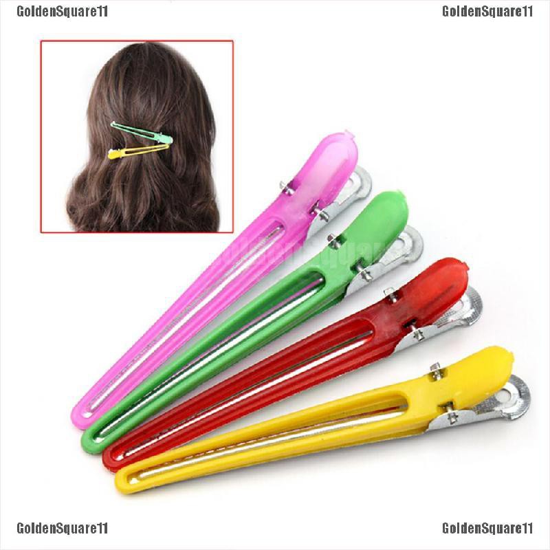 [Hàng mới về] Set 12 kẹp tóc mỏ vịt chia phần nhiều màu sắc hỗ trợ tạo kiểu dành cho salon làm tóc