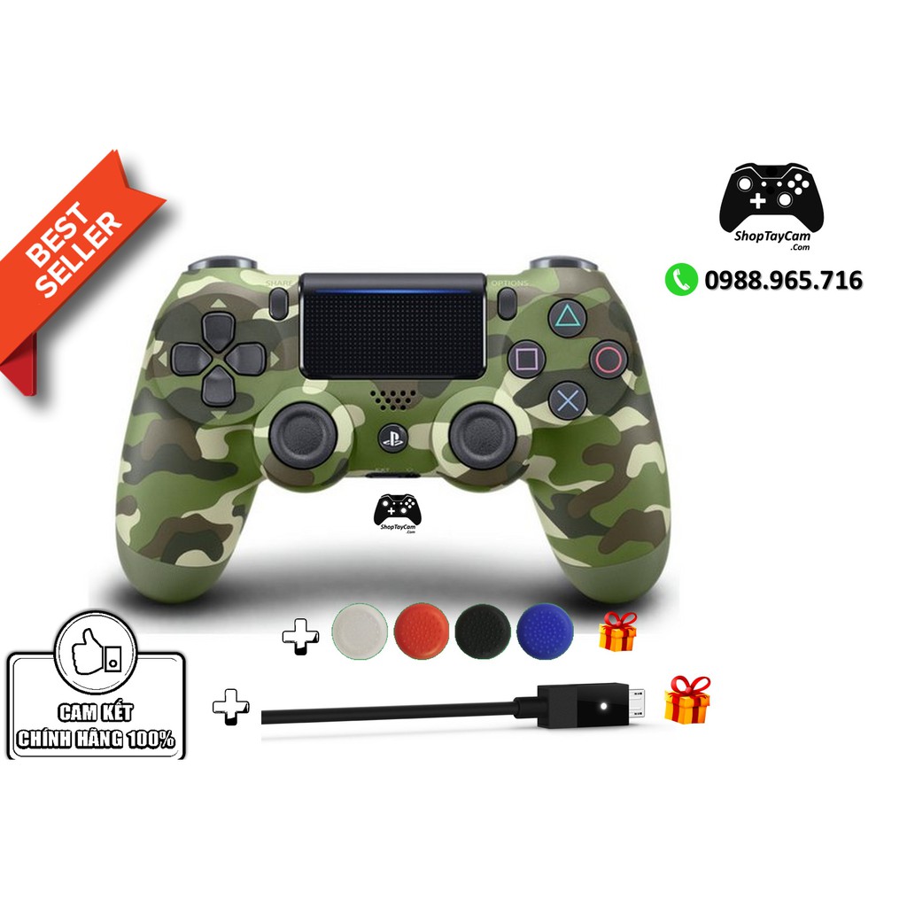 Mua Tay Cầm Sony DualShock 4 PS4 Chĩnh Hãng Màu Rằn Ri Green Camo + Cáp ...