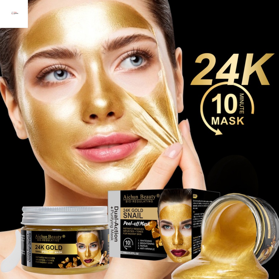 Mặt nạ collagen vàng 24K chống lão hóa loại bỏ mụn làm trắng nâng cơ tái tạo chăm sóc da mịn màng 150ml
