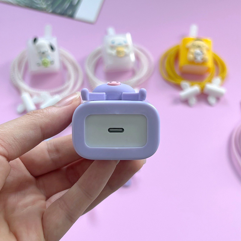 Phụ Kiện Bảo Vệ Đầu Sạc Hình Hoạt Hình Đáng Yêu Cho ip 20W