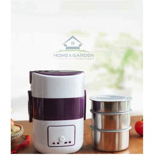 Hộp nấu và hâm nóng cơm lồng Inox 03 tầng Home and Garden A06 (Trắng)... HÀNG MỚI !!!!