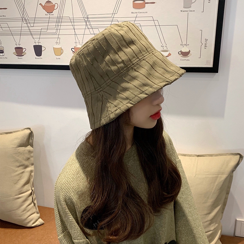 Fashion bucket hat solid color trend new summer retro style