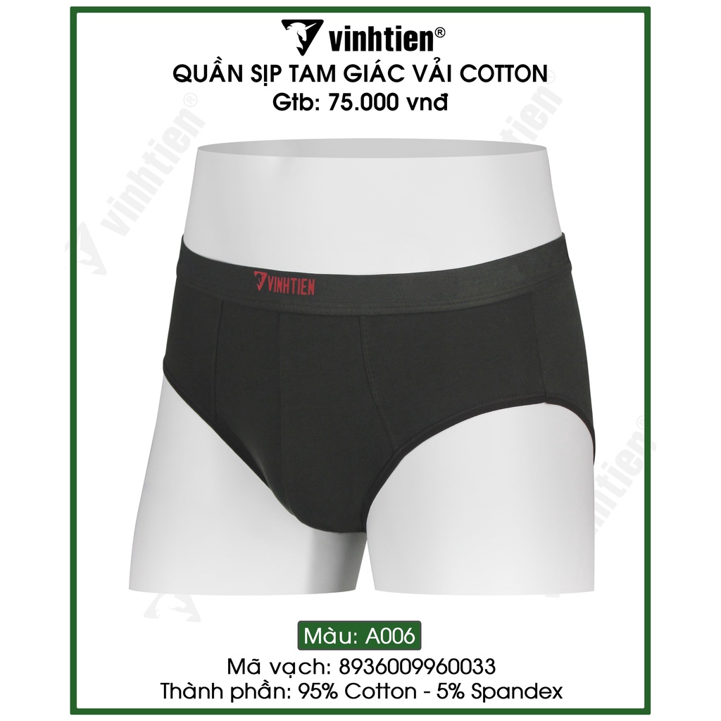Quần Lót Tam Giác Nam Cotton Vĩnh Tiến 75 - Nhiều Màu
