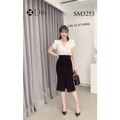 Áo sơ mi nữ màu Trắng Cộc Tay Bèo form thoải mái, dễ phối đồ Liin Clothing SM3253 | BigBuy360 - bigbuy360.vn