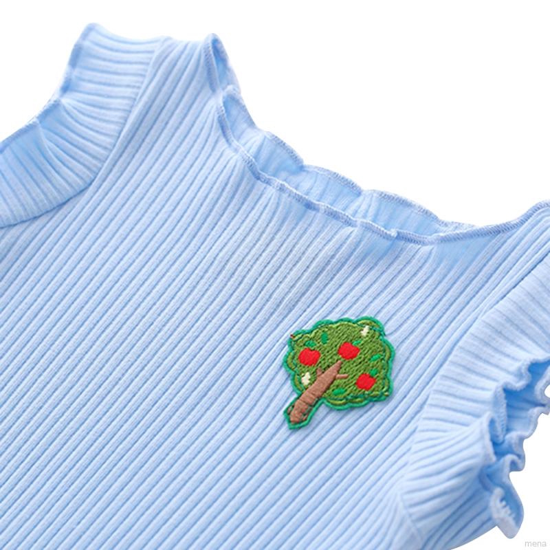 Áo thun ngắn tay in họa tiết trái tim xinh xắn cho bé gái