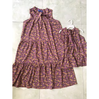 Set Đầm Hoa Nhí Vàng Mẹ Và Bé