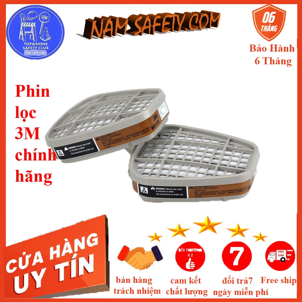 Phin lọc độc ,phin lọc hữu cơ 3M 6001 ,3M 6002 ,3M 6003 ,3M 6004 ,3M 6005 ,3M 6006 tặng bông lọc và nắp