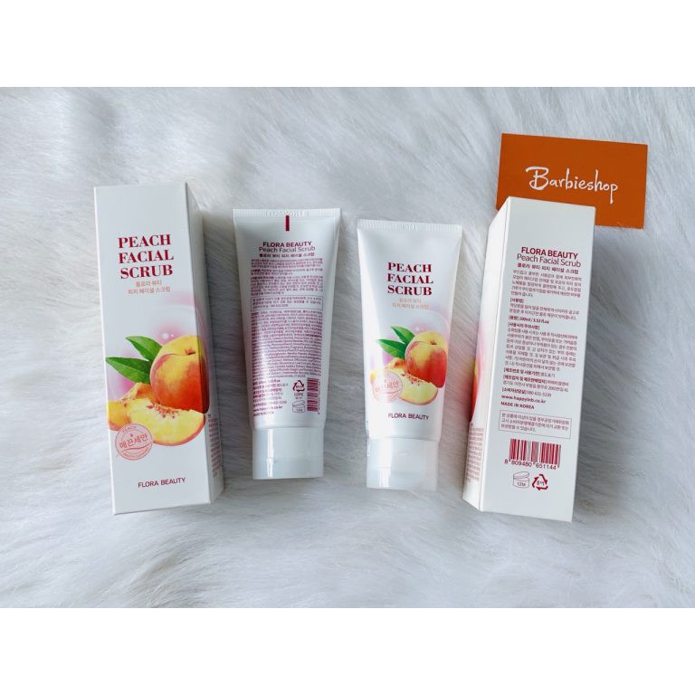 TẨY DA CHẾT TRÁI ĐÀO FLORA BEAUTY PEACH FACIAL SCRUB