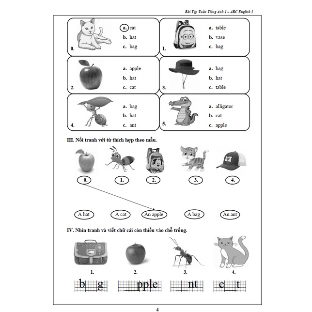 Sách - Bài Tập Tuần Tiếng Anh 1 - Cả năm (1 cuốn)