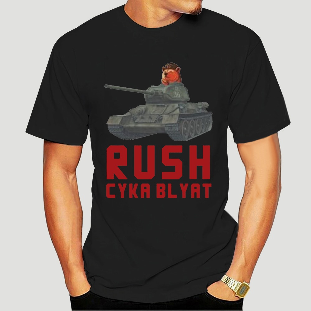 Áo Thun Cotton Tay Ngắn In Hình Gamer Mad Lag Russian World Of Tanks Vui Nhộn Thời Trang Cho Nam Giới Rush Cyka Blyat -1731A