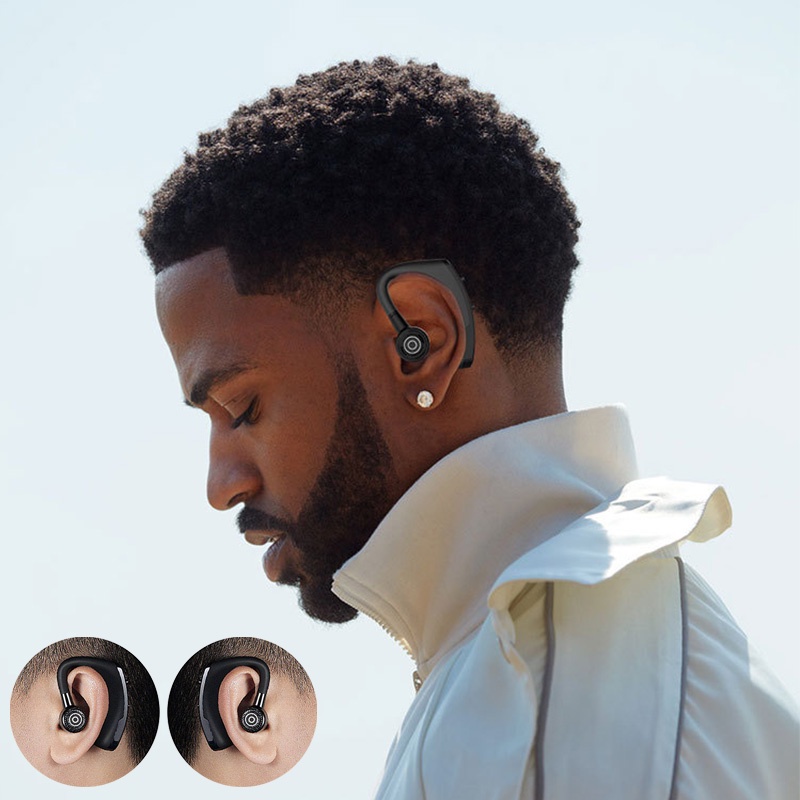 Tai Nghe bluetooth Không Dây Móc Tai Có Mic hd Chống Thấm Nước Cho Tất Cả Các Dòng Điện Thoại Thông Minh