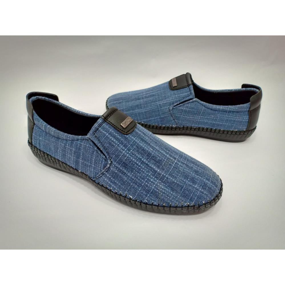 Giày lười nam vải bố màu xanh X86fashion [HÀNG CAO CẤP] | BigBuy360 - bigbuy360.vn