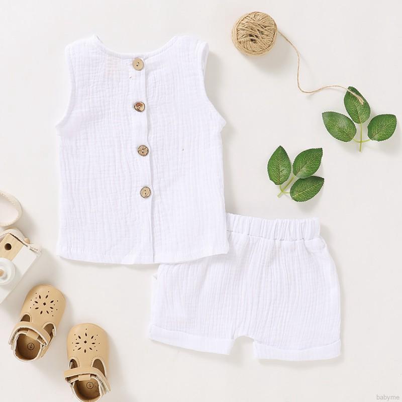 Set Áo Thun Dài Tay Cổ Tròn + Quần Short Đáng Yêu Cho Bé