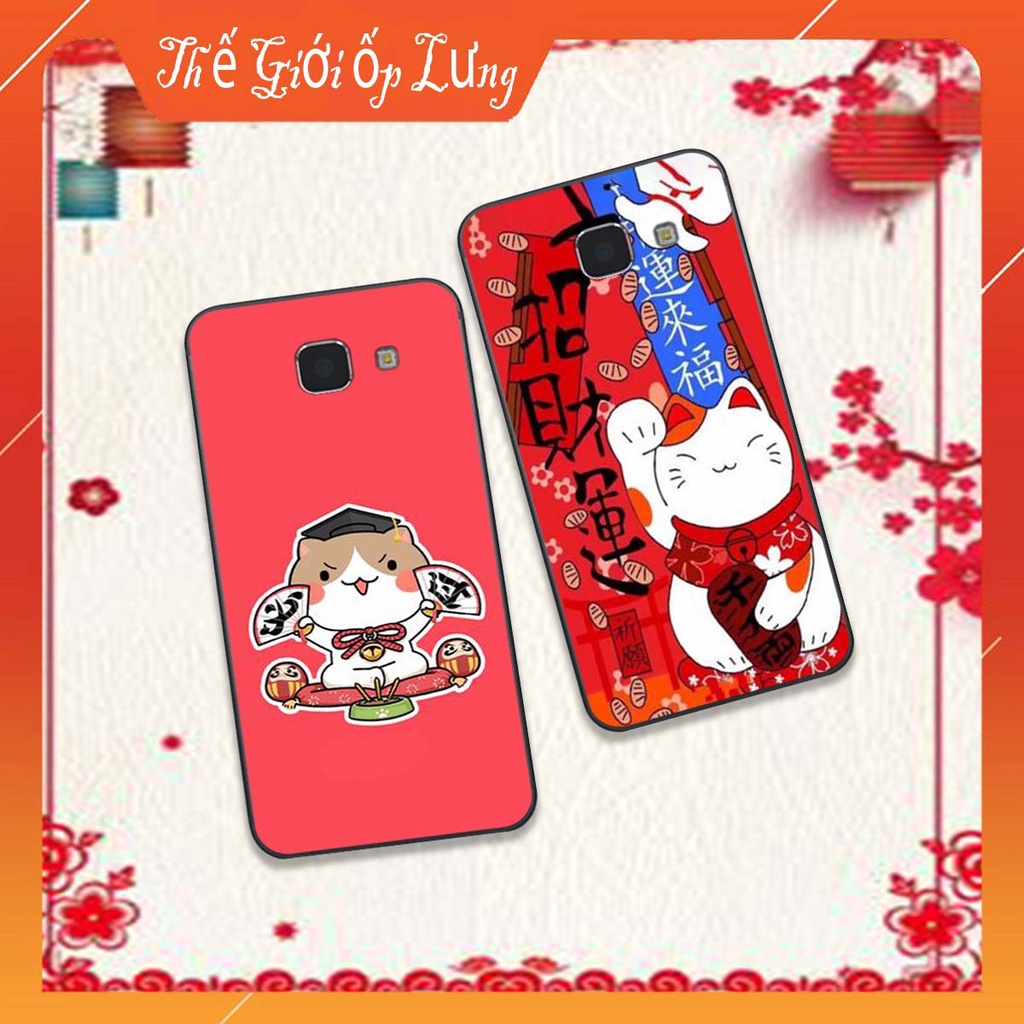 Ốp lưng Samsung J5 Prime / J5 Pro bộ hình TẾT Mèo thần tài may mắn MANEKI NEKO cực đáng yêu, siêu đẹp