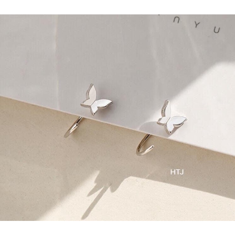 Bông Tai Bạc Nữ Dáng Móc Câu Kẹp Vành Không Gây Đau Tai - Trang sức Vàng Bạc Hoà Thảo