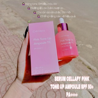 SERUM DƯỠNG TRẮNG - CHỐNG NẮNG CELLAPY PINK TONE UP AMPOULE SPF50+ PA++++