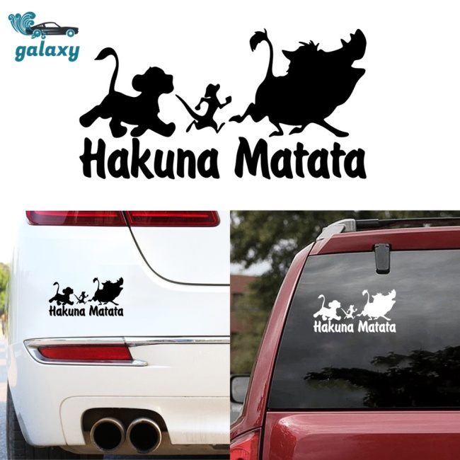 Đề Can Dán Trang Trí Thân Xe Hơi Hình Vua Sư Tử Hakuna Matata galaxy D-2096