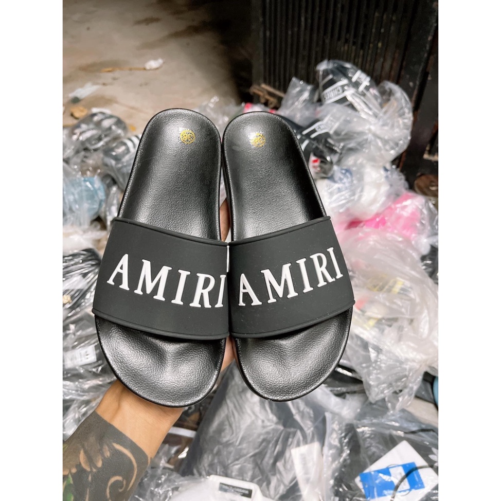 Dép lê nam nữ thời trang ,  Dép quai ngang chữ AMIRI siêu hot hit - AMR01