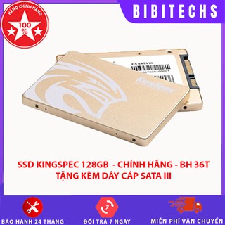 Ổ cứng ssd Kingspec 128GB ❤️FREESHIP❤️ tặng kèm dây sata III, cài sẵn win nếu yêu cầu, BH 36 tháng - Bibitechs