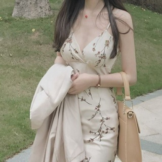 Pass Đầm dây hoa dáng ôm size S