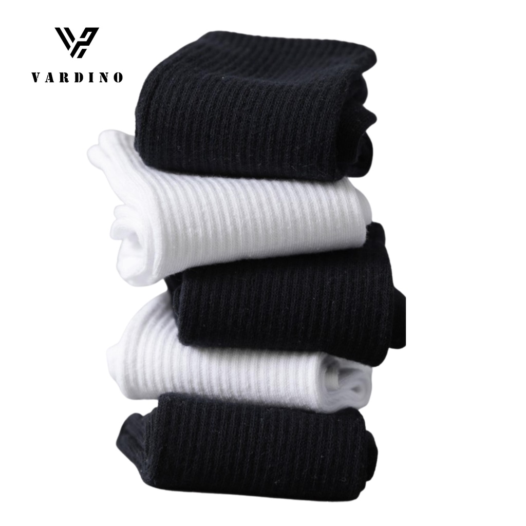Tất cổ cao nam Vardino 100% cotton kiểu công sở đi giày tây không lộ TAT01