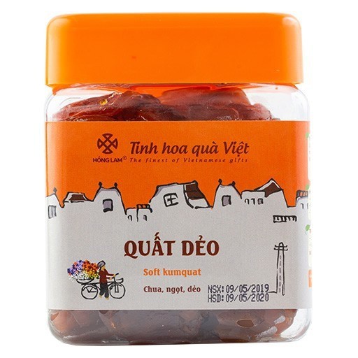 Ô Mai (Xí Muội) Quất Dẻo Hồng Lam - Vị Chua Ngọt Thơm - Hộp (200g, 300g, 500g)