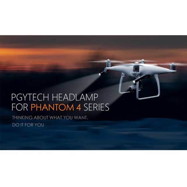 Đèn LED Phantom 4 - chính hãng PGYtech - phụ kiện flycam DJI Phantom 4 - trợ sáng trong điều kiện thiếu sáng.