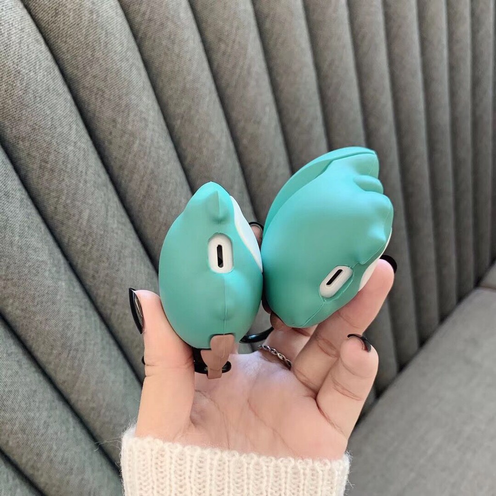 Cute 3D dinosaur airpods case soft silicone protective cover for airpods 1 2 wireless bluetooth earphone