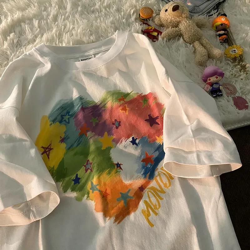 NRVP Áo Thun 100% Cotton Dáng Rộng Thời Trang Hàn Quốc Cho Nữ