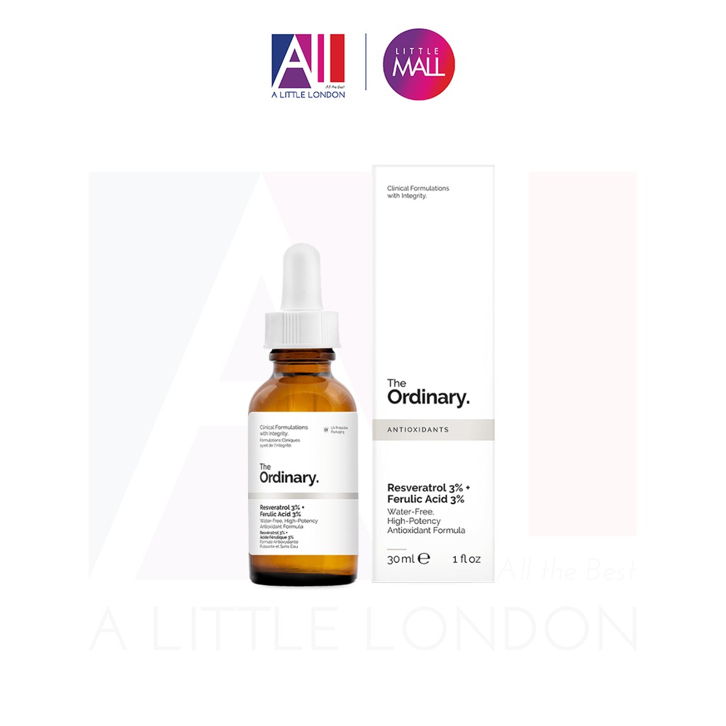 [TOP 1 SHOPEE] Tinh chất chống oxy hóa The Ordinary Resveratrol 3% Ferulic Acid 3% (Bill Anh)