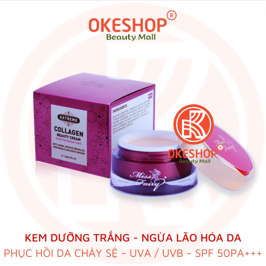 Kem dưỡng tái tạo da Collagen Nhau thai Cừu Miss Fairy - Tái tạo phục hồi da hư tổn - Nâng cơ chống chảy sệ