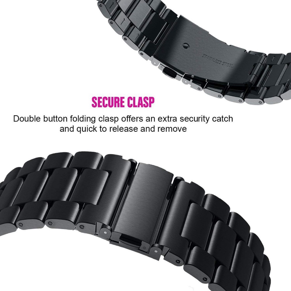 Dây Đeo Bằng Thép Không Gỉ 18 20 22 24mm Cho Samsung Galaxy Watch Active S2 S3 S4 Classic Galaxy 42 / 46mm