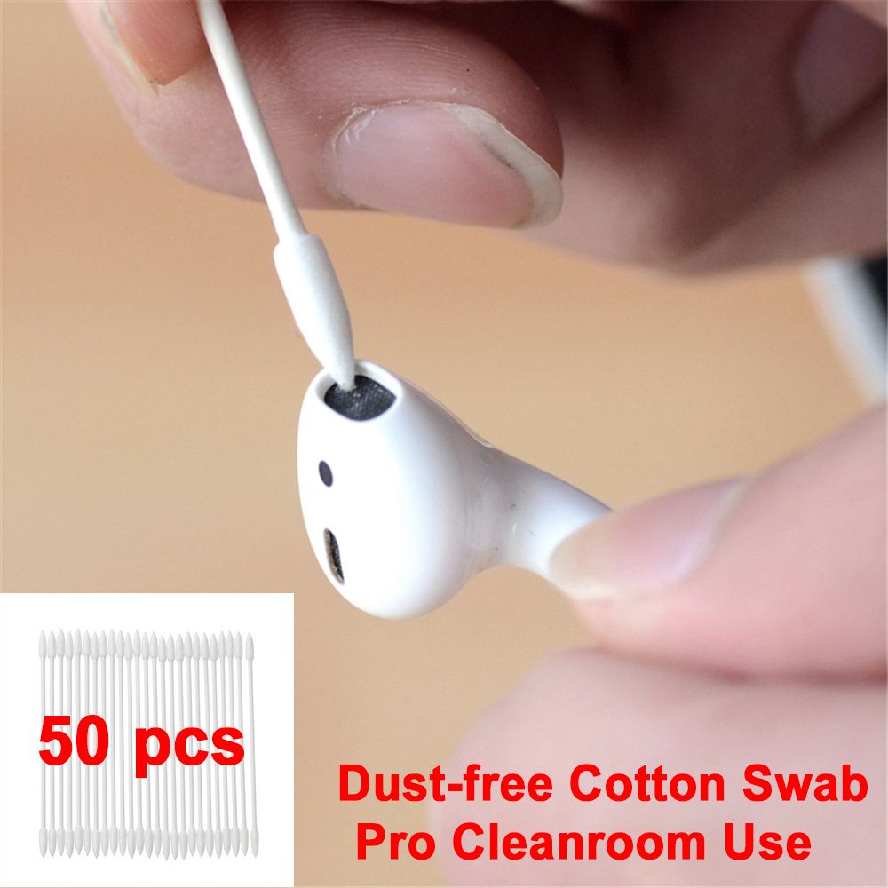 Set 50 Tăm Bông Dùng Một Lần Có Cổng Sạc Điện Thoại Tai Nghe Airpods