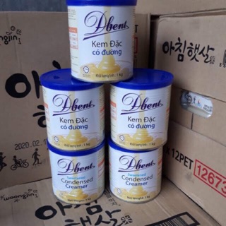 Combo 4 lon sữa đặc Dbent 1kg nhập khẩu Malaysia