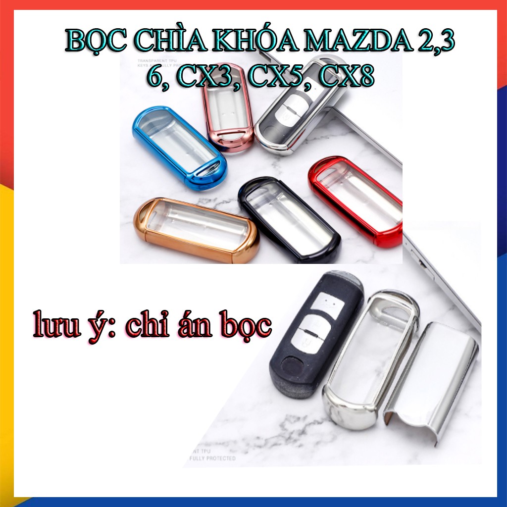 Bao chìa khoá Mazda 2, Mazda 3, Mazda 6, CX5, CX8 ( HÌNH THẬT ) CHỈ BÁN BỌC