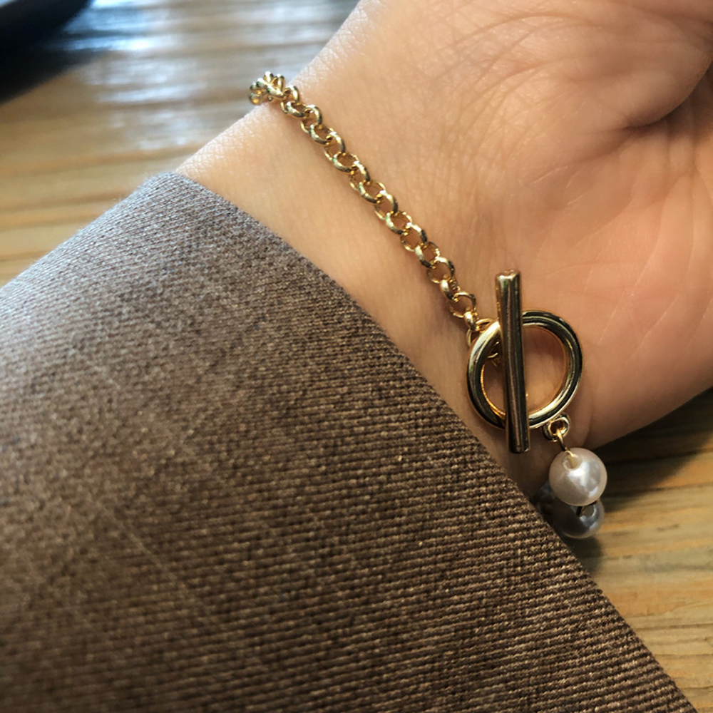Vòng Tay Đính Ngọc Trai Thời Trang Dành Cho Nữ