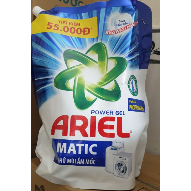 Nước giặt Ariel Khử mùi ẩm mốc túi 2,4kg