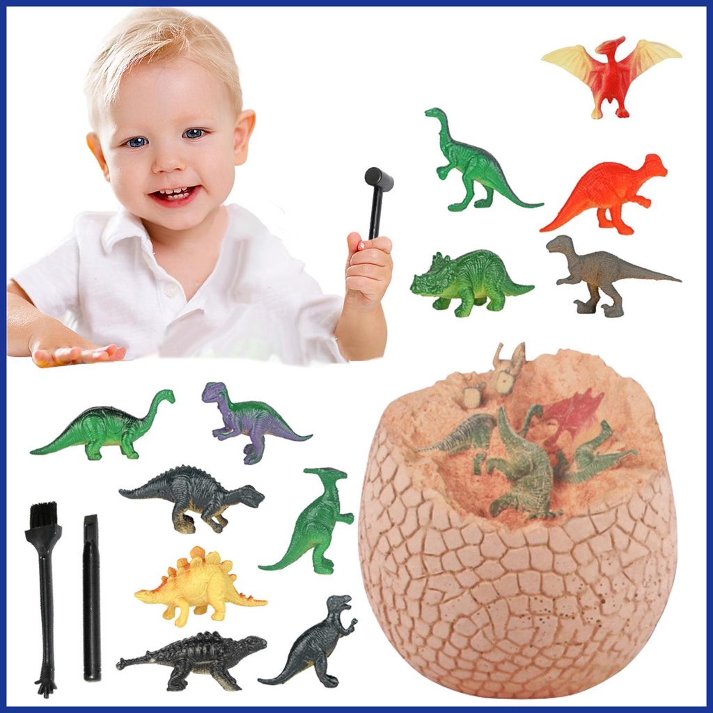 Bộ Đồ Chơi Khai Quật Trứng Khủng Long Hóa Thạch 12 Quả