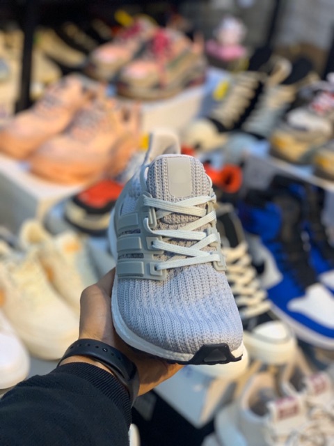 (Video cận cảnh) Giày thể thao sneaker ultra boost 4.0 xámo