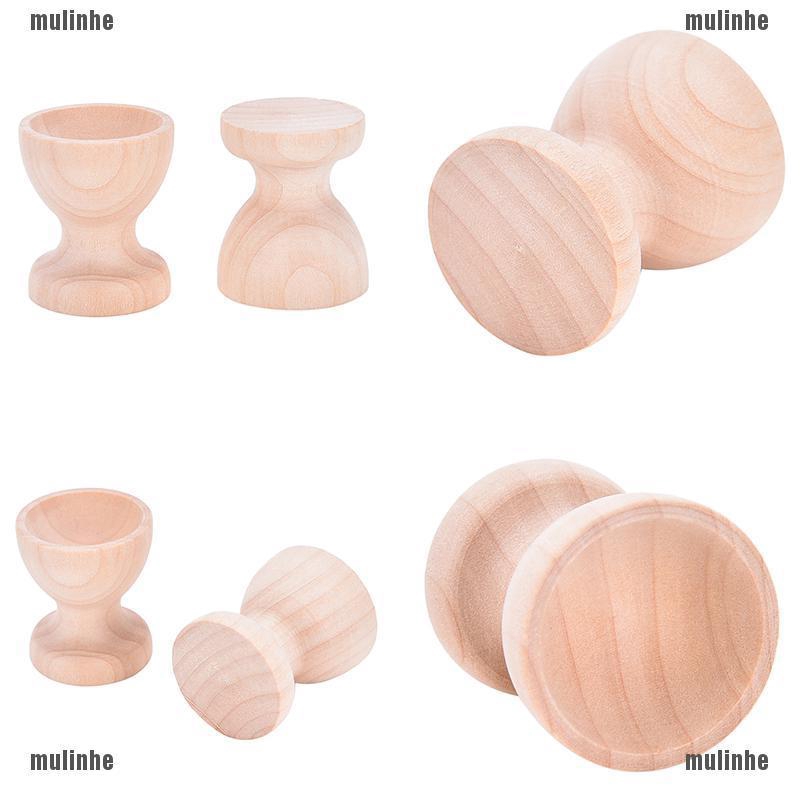 Set 2 cốc gỗ để giữ trứng tiện lợi
