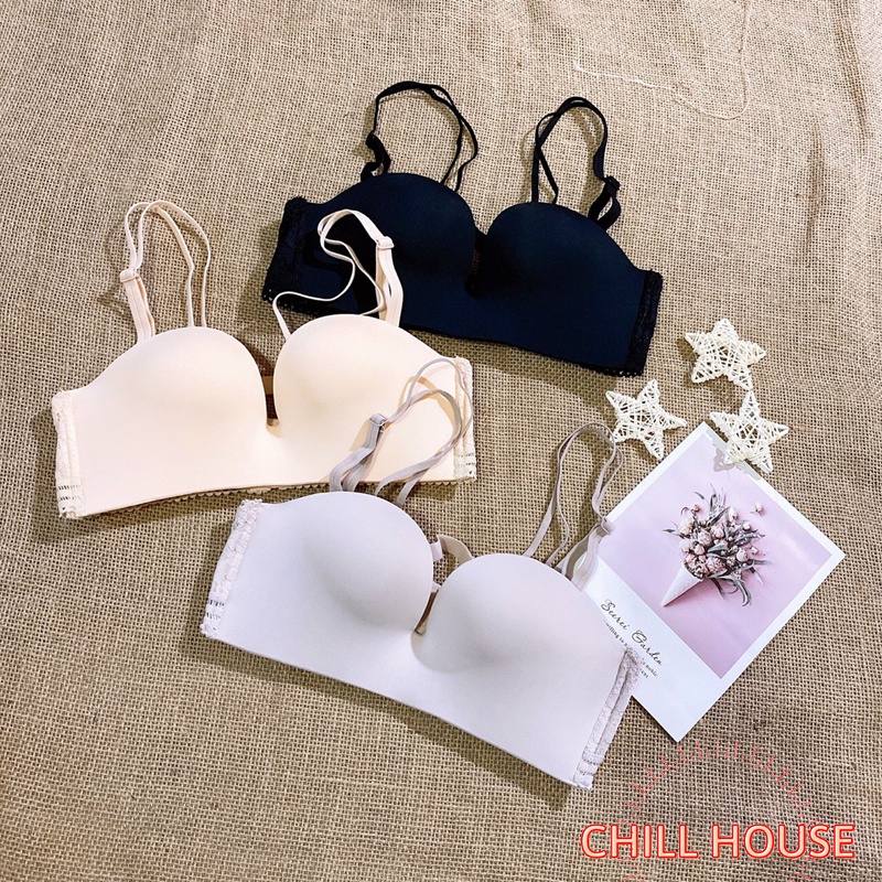 ÁO LÓT CHỐNG TỤT QUẢ NGANG DÂY REN KHÔNG GỌNG ÔM ĐẨY NGỰC ĐẸP A26 - CHILLHOUSE