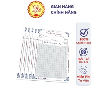 Tập 20 tờ giấy luyện viết chữ đẹp Bút mài thầy Ánh Dương 2 mặt đứng M2