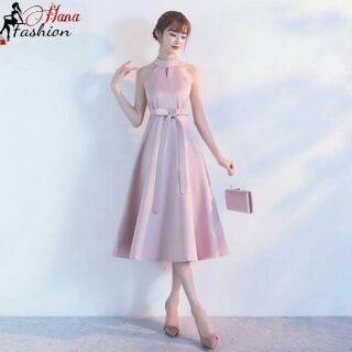 Đầm Xòe Dự Tiệc Cổ Yếm Cao Cấp